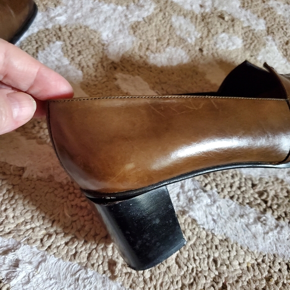 Mezlan Genuine Leather Pumps Womens 8M👠 Brown, Comfort Vamp Made Spain Heels👠 - Picture 9 of 14